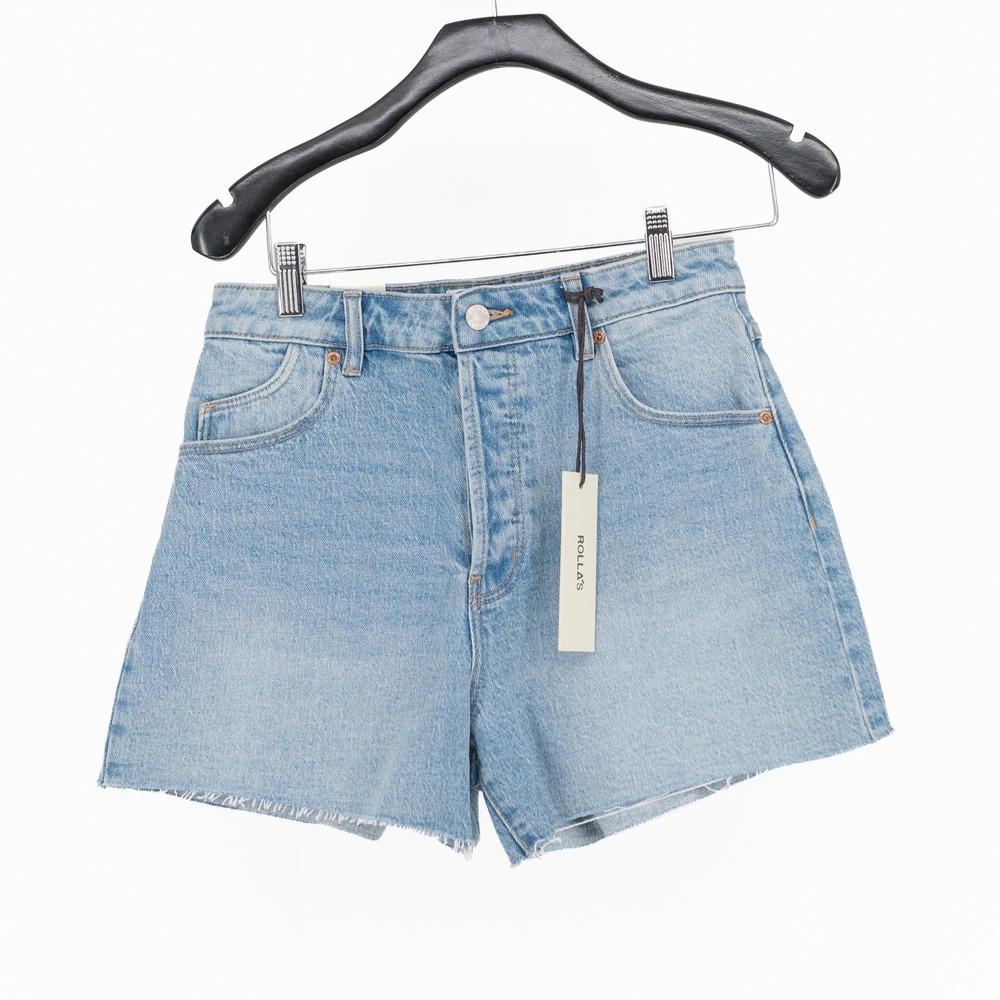 NEW Rolla's Original Cotton Stretch High Waisted Cut Off Jean Shorts Sunshine 28